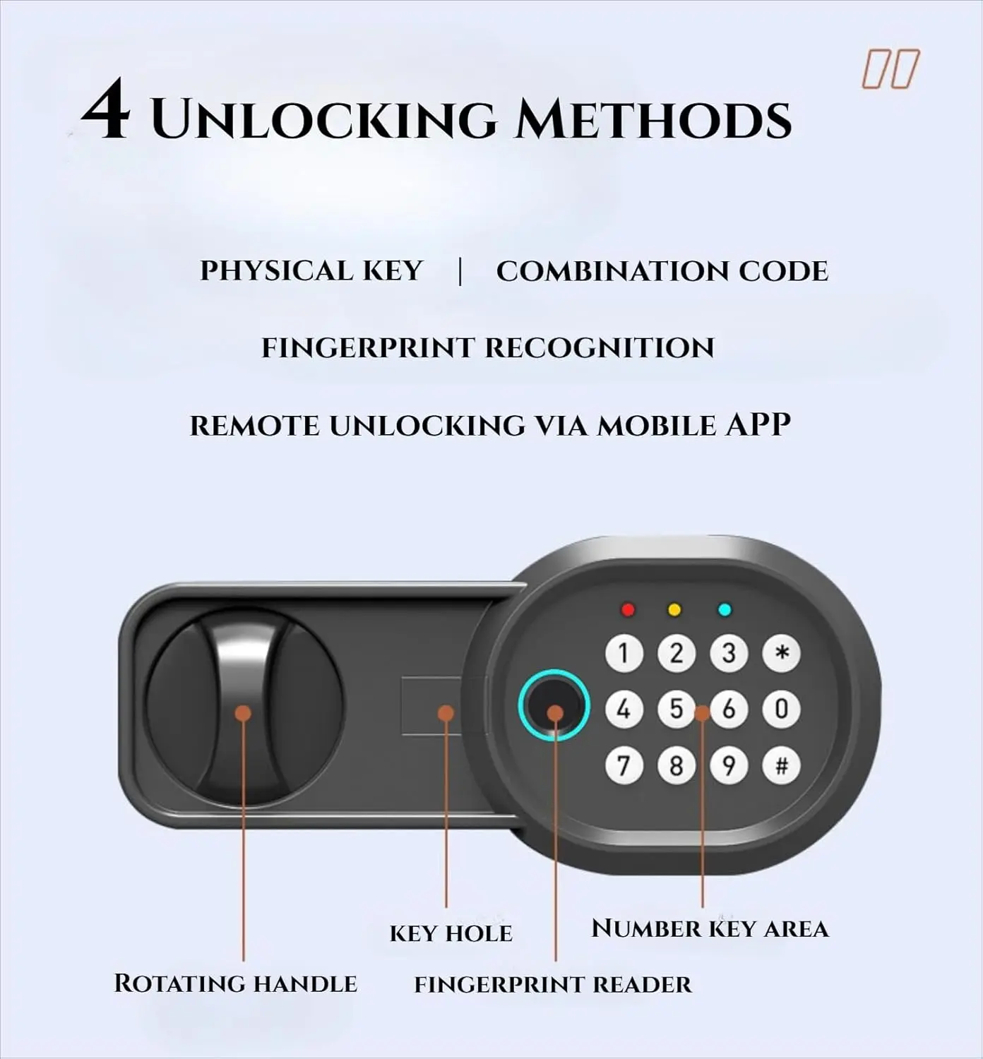 Биометрический мини-сейф для дома с замком по отпечатку пальца - Фотография_2