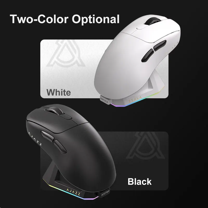 Ajazz aj179 pro paw3395 беспроводная игровая мышь с rgb-зарядной базой - Фотография_5