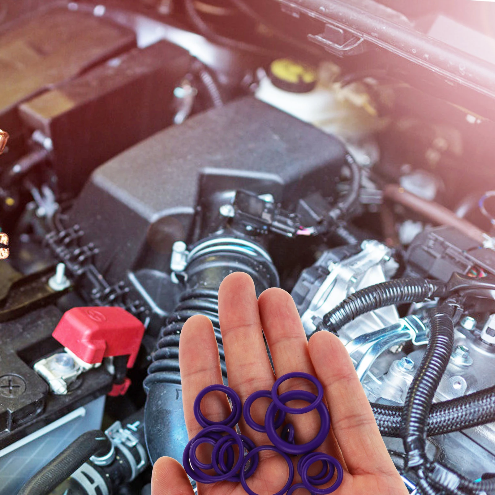 1 комплект надежных фиолетовых уплотнительных колец - Фотография_4