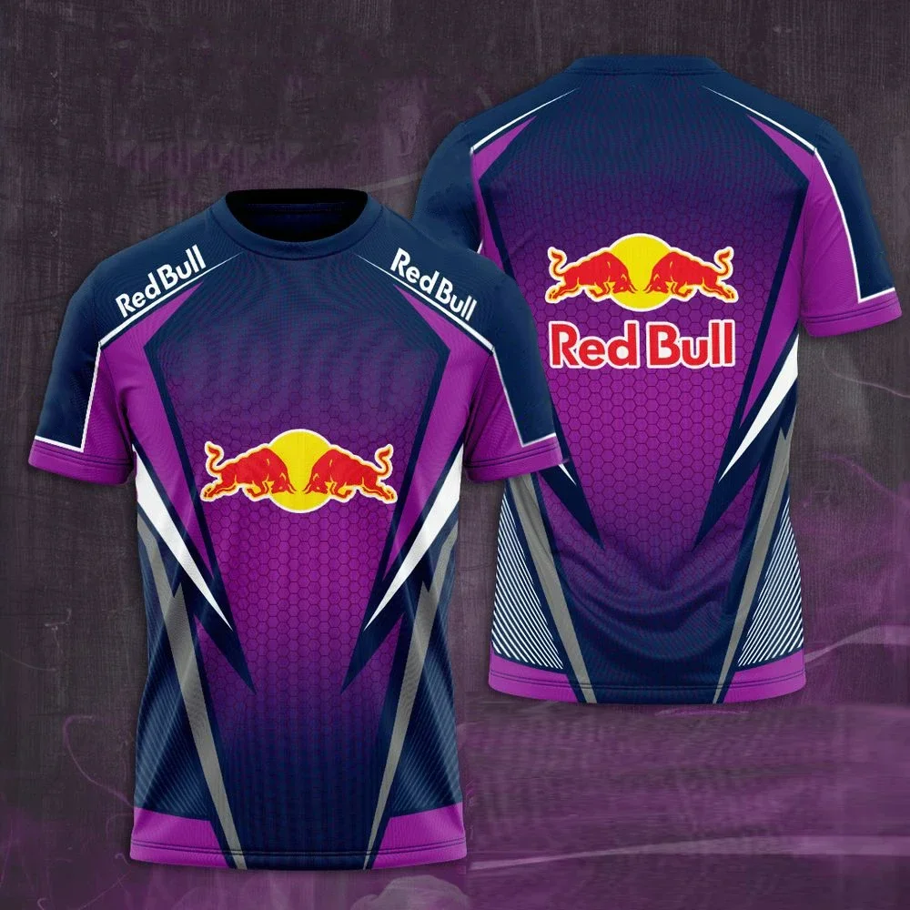 Новая спортивная футболка red bull с логотипом red bull