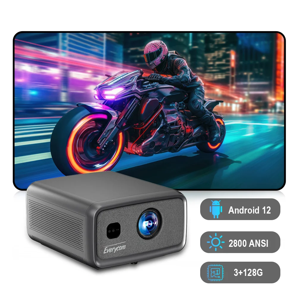 Проектор 2800 ansi 4k android 12