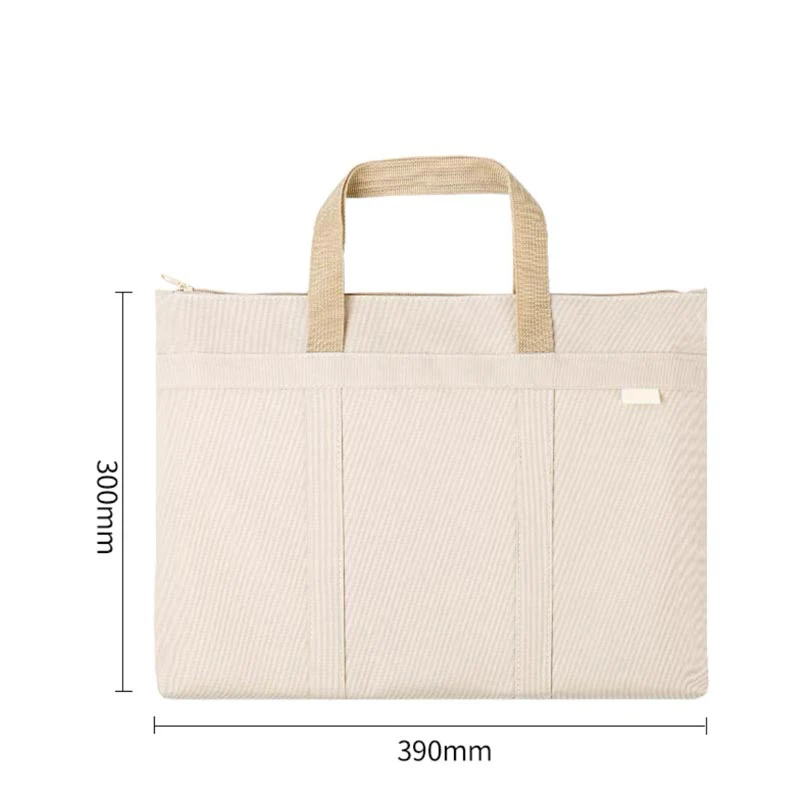 Утолщенный большой вместительный холщовый портфель из ткани оксфорд - Фотография_4