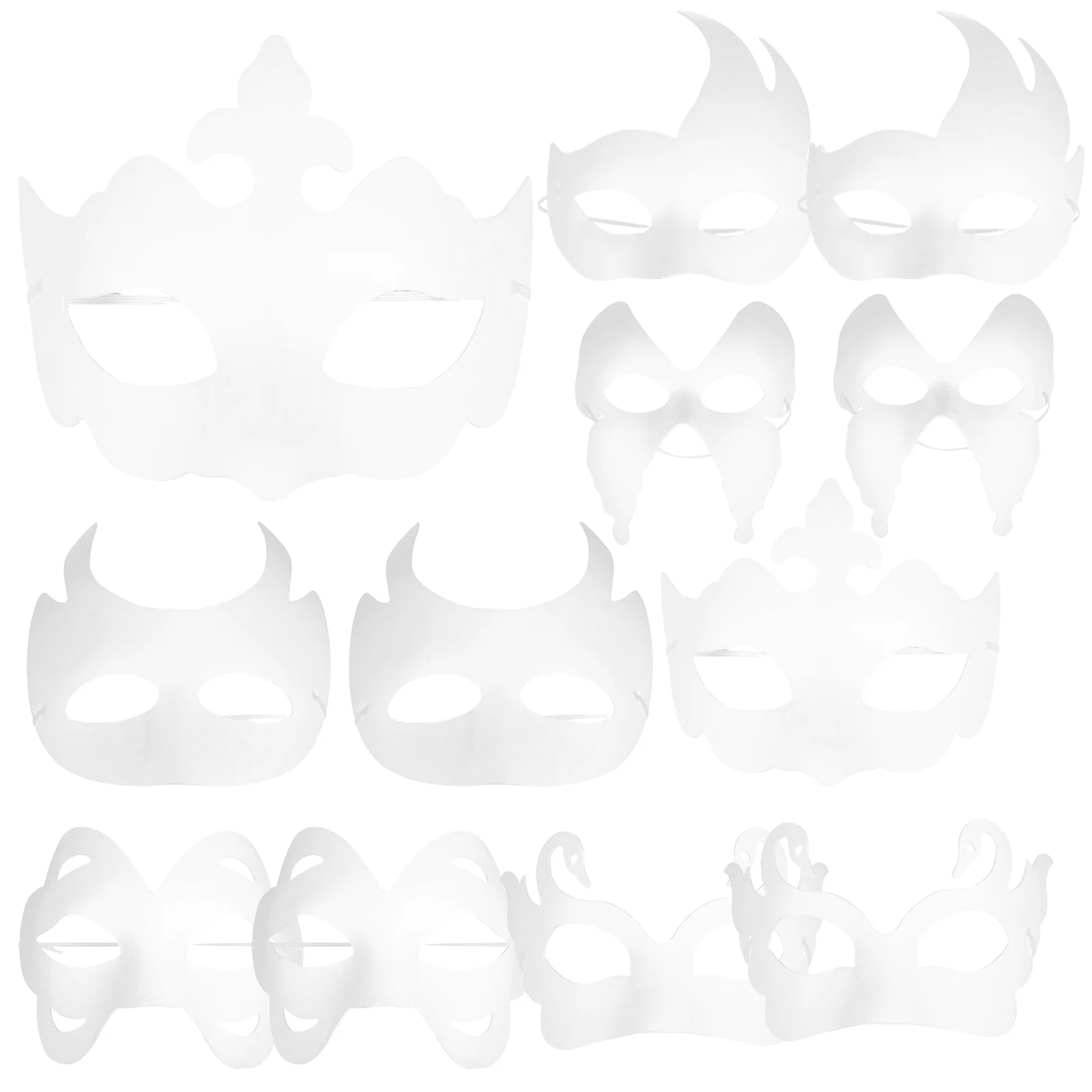 Пустые маскарадные маски белые - Фотография_6