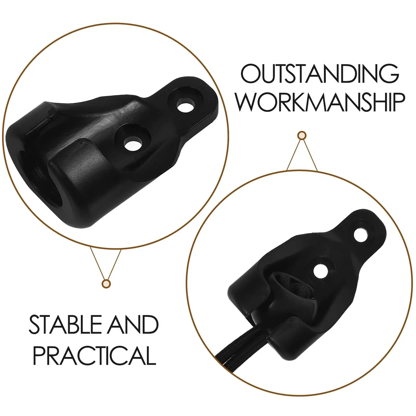 2 комплекта черных пластиковых банджи-стяжек для жалюзи - Фотография_4