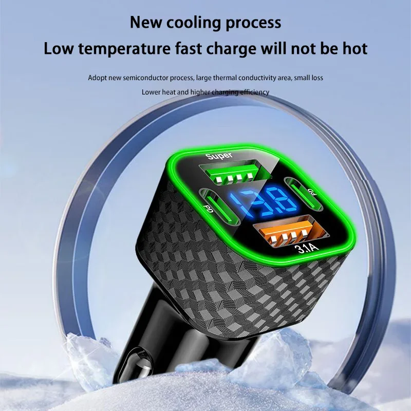 Автомобильное зарядное устройство для телефона xiaomi 380 вт usb c - Фотография_6