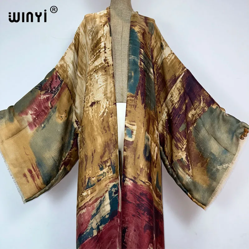 Кимоно winyi с масляным принтом женское - Фотография_2