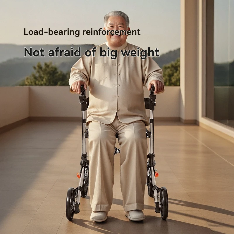 Складной прогулочный самокат с регулируемой высотой для пожилых людей - Фотография_4