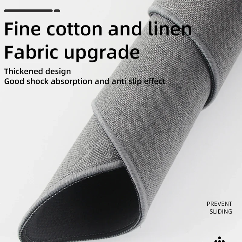 Хлопковый и льняной резиновый коврик для мыши xxl - Фотография_3