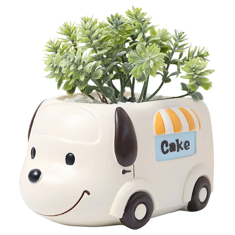 Мультяшный креативный настольный горшок для сочных цветов - Фотография_5