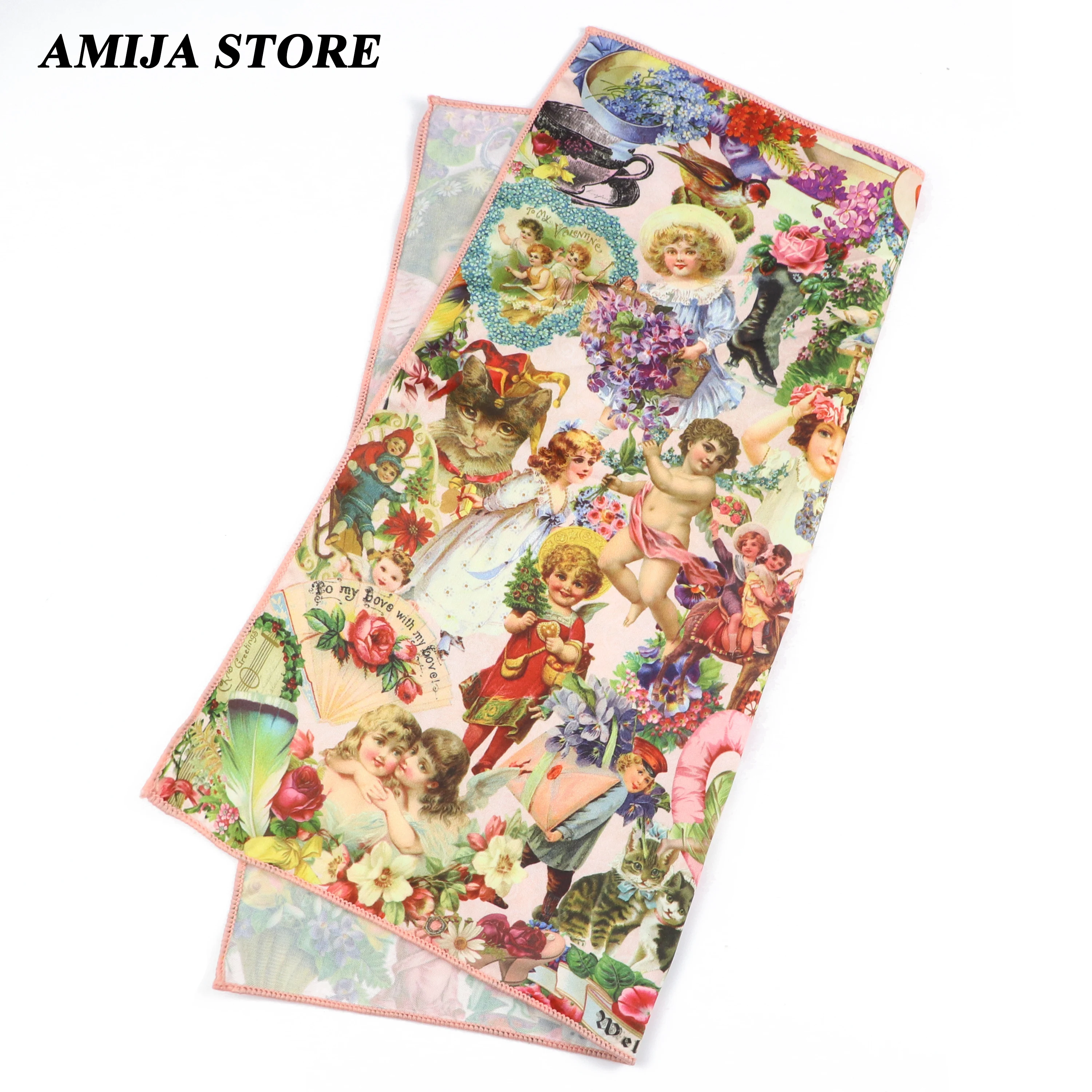 Мужской винтажный платок из искусственного шелка - Фотография_5