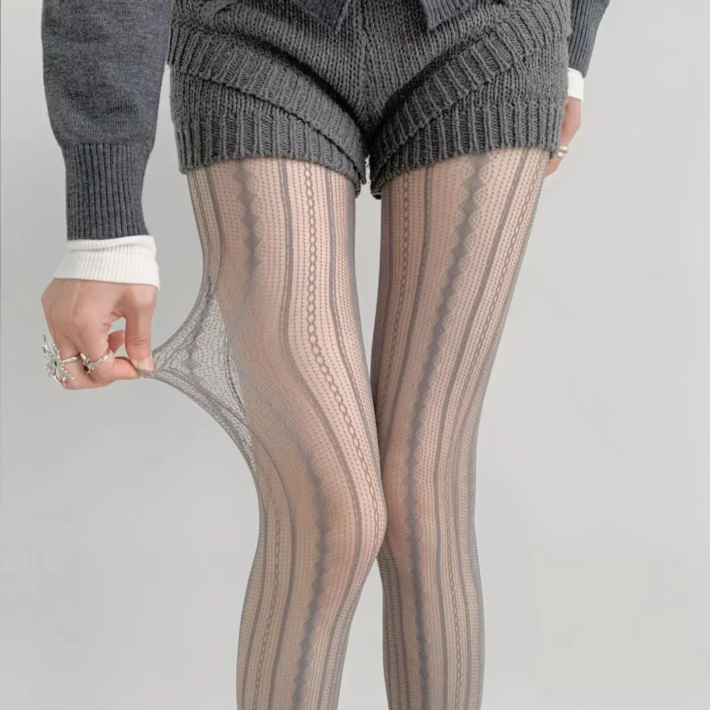 Женские сексуальные кружевные ажурные чулки в стиле лолиты - Фотография_3