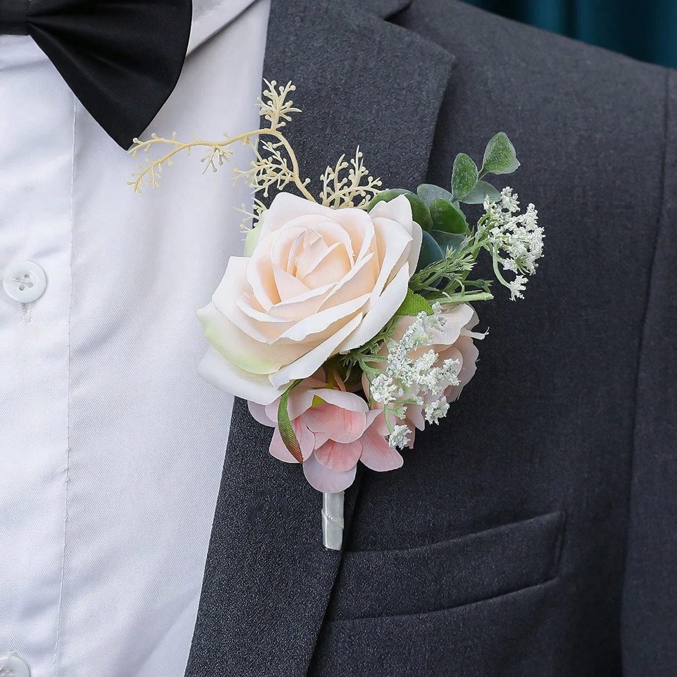 Красивая принцесса роза леди свадебный корсаж с цветком на запястье - Фотография_4