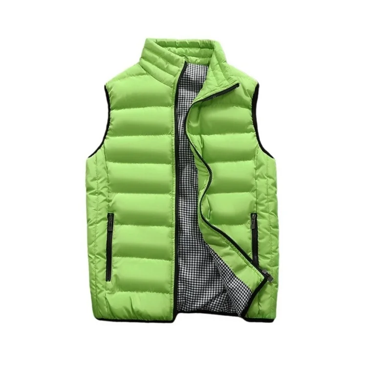 Осень-зима, мужской пуховый хлопковый жилет с воротником-стойкой - Фотография_2