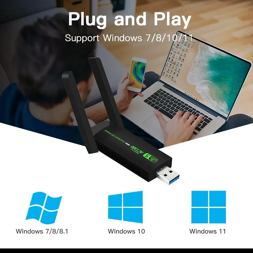 Usb 3,0 wi-fi адаптер 1300 мбит/с - Фотография_6