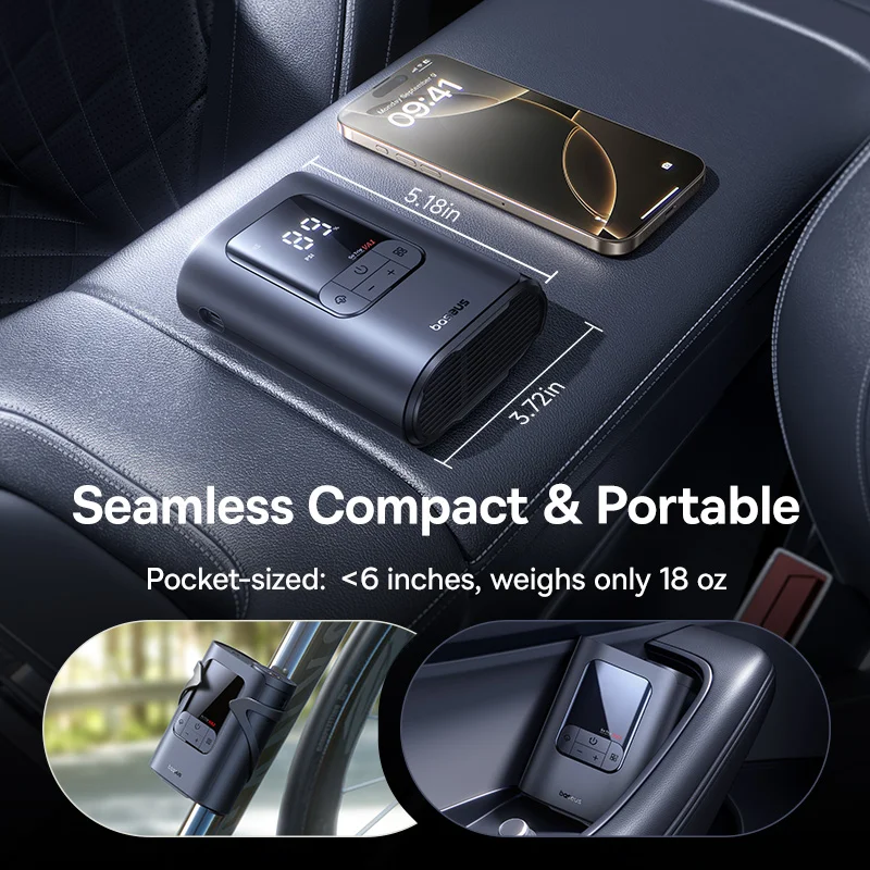 Новый автомобильный воздушный насос baseus gotrip va1 pro/max - Фотография_6