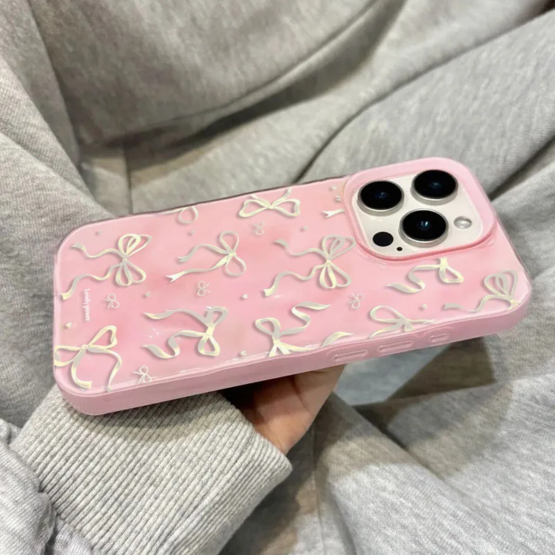 Модный чехол для телефона с принтом бабочки и банта для iphone 17 - Фотография_6