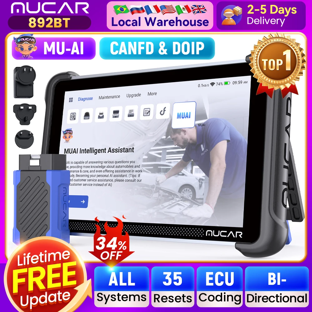 Автомобильный инструмент mucar 892bt ai assist