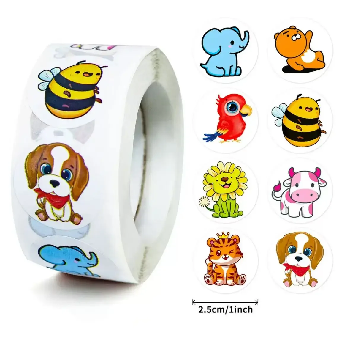 Наклейки в рулонах с маленькими животными - Фотография_2