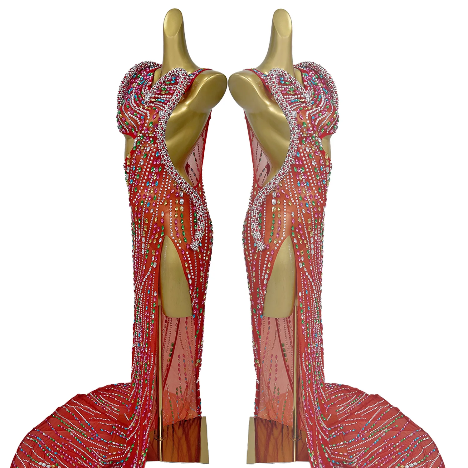 Женское сексуальное длинное платье для вечеринки - Фотография_6