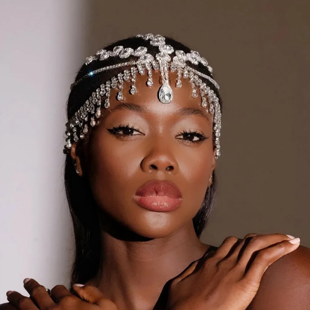 Hq роскошные украшения для волос со стразами для женщин