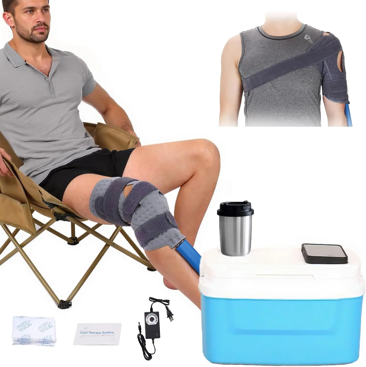 Система ледяной терапии для колена после операции