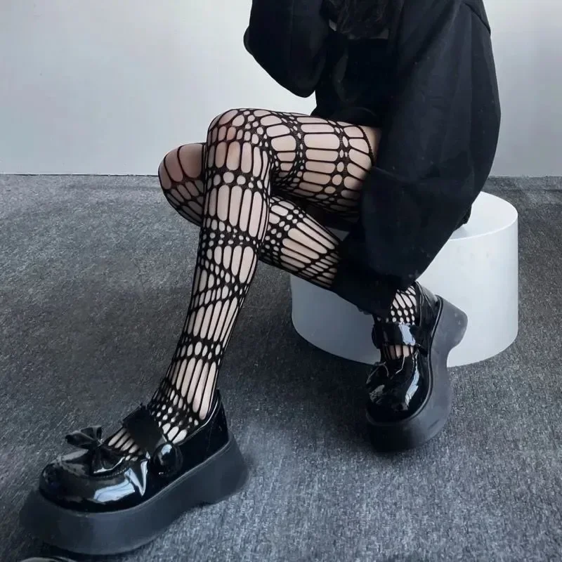 Лолита, готические ажурные чулки для девочек - Фотография_4