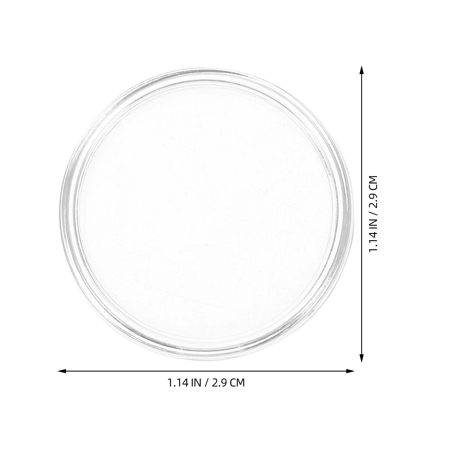 28 мм коробка для монет прозрачный круглый маленький размер для рекламы - Фотография_4