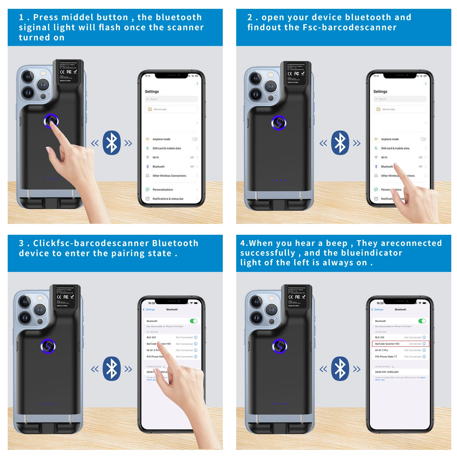 Jeeston bx75 портативный 2d беспроводной - Фотография_4