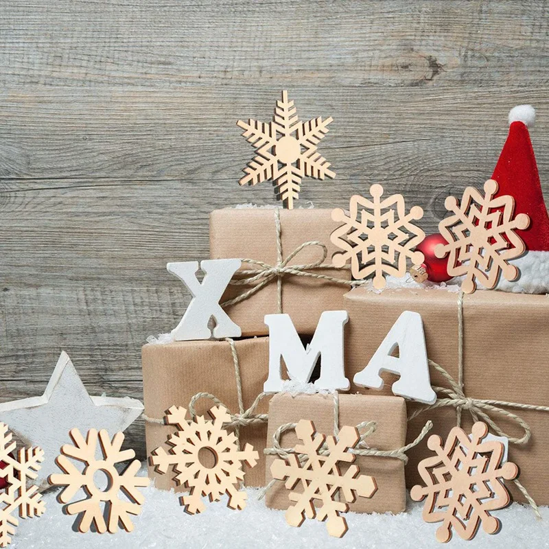 Деревянные украшения в виде снежинок - Фотография_3