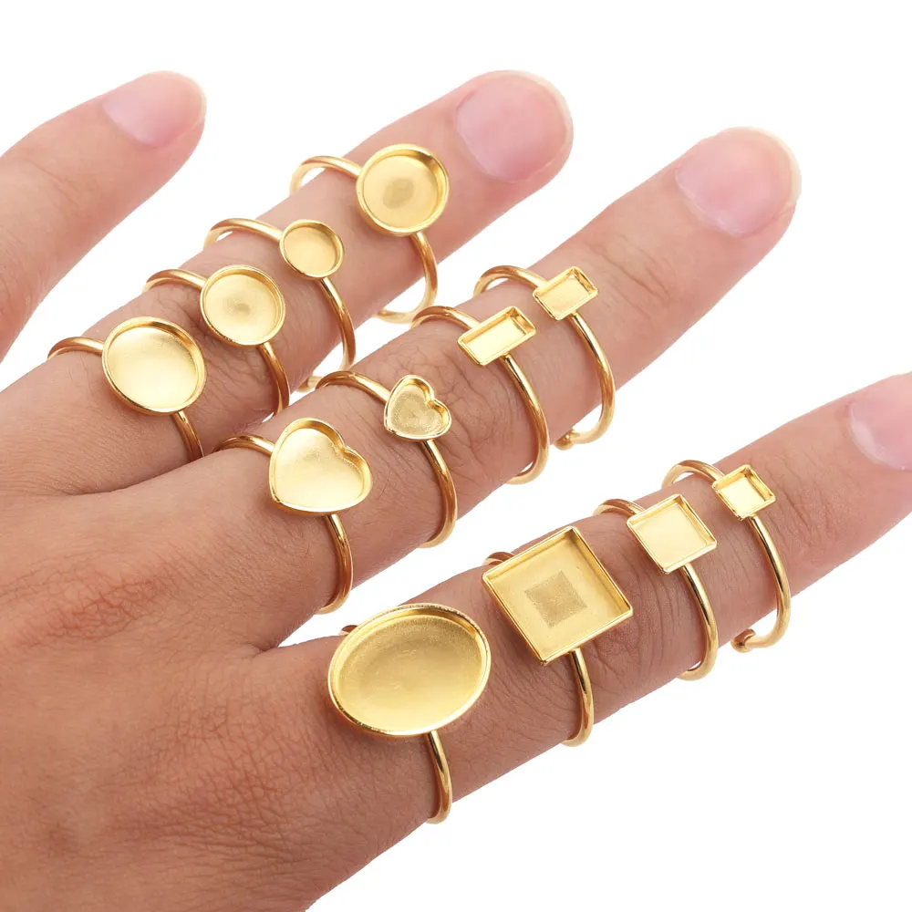 Регулируемые открытые кольца из нержавеющей стали