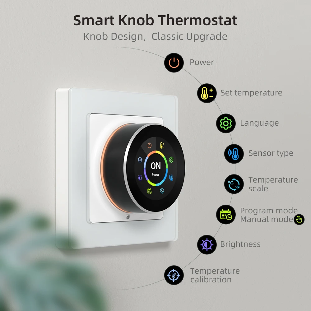 Avatto tuya wi-fi умный термостат с ручкой - Фотография_2
