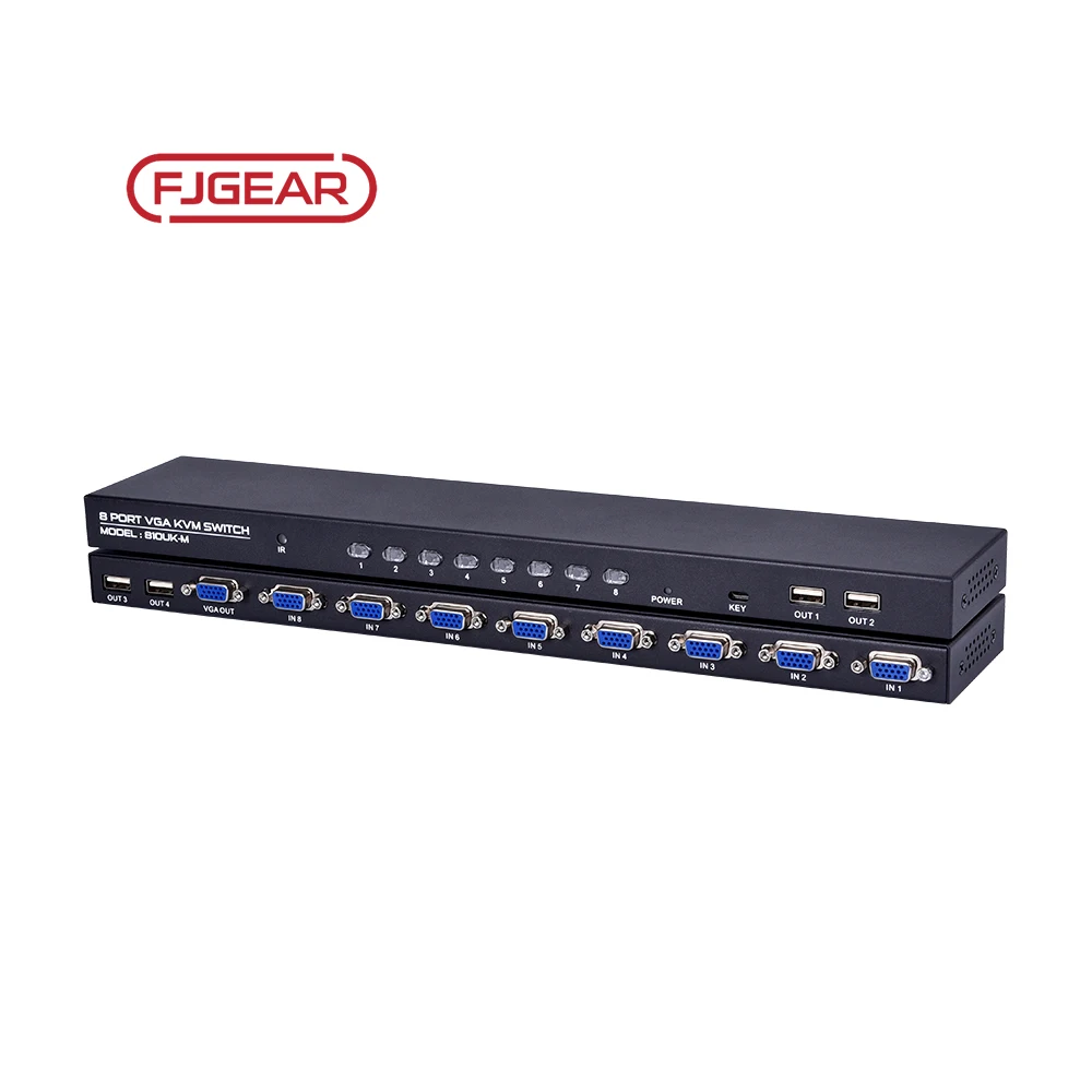 8-портовый kvm-переключатель vga