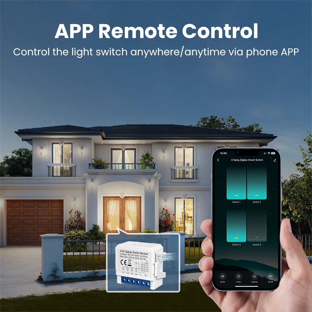 Модуль умного выключателя света avatto tuya wifi zigbee - Фотография_2