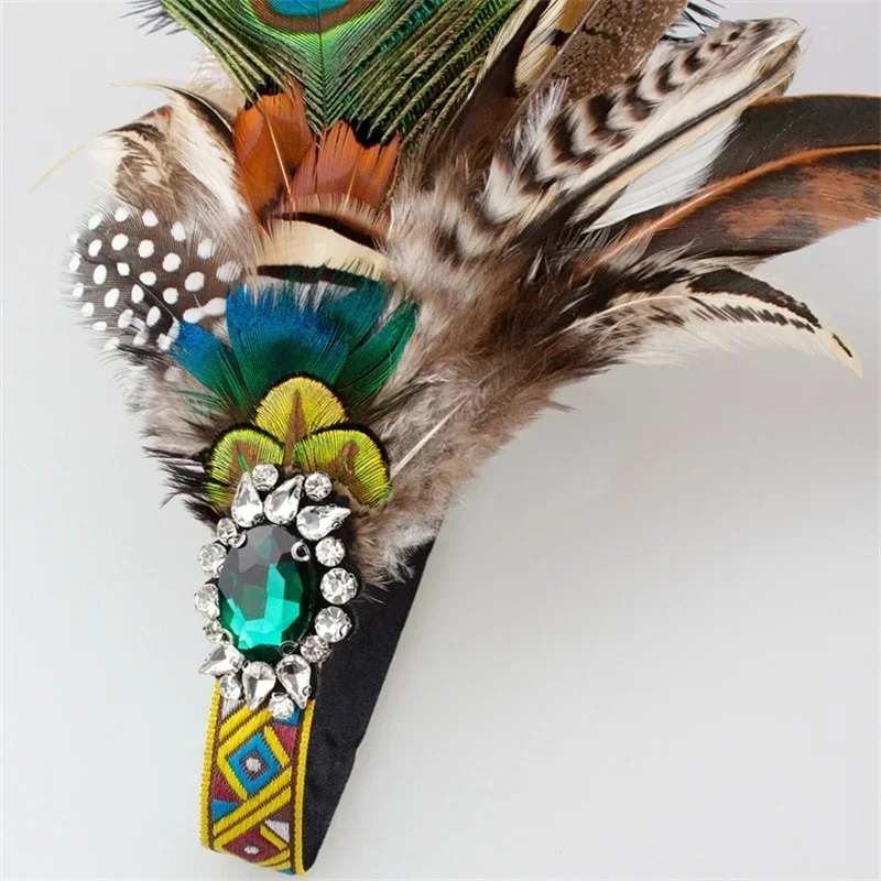 Повязка на голову с перьями павлина - Фотография_6