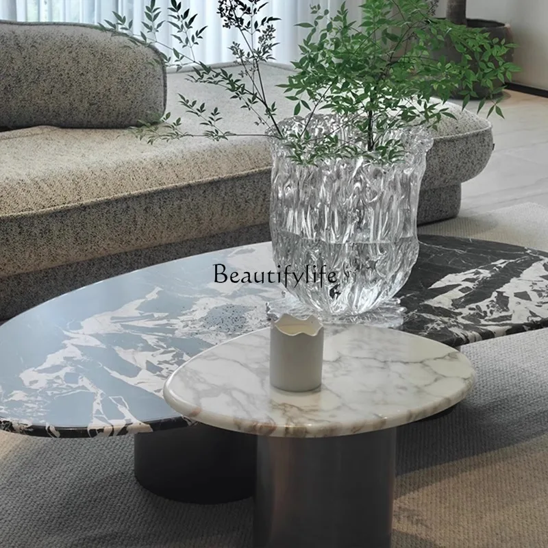 * журнальный столик из натурального черного мрамора - Фотография_3