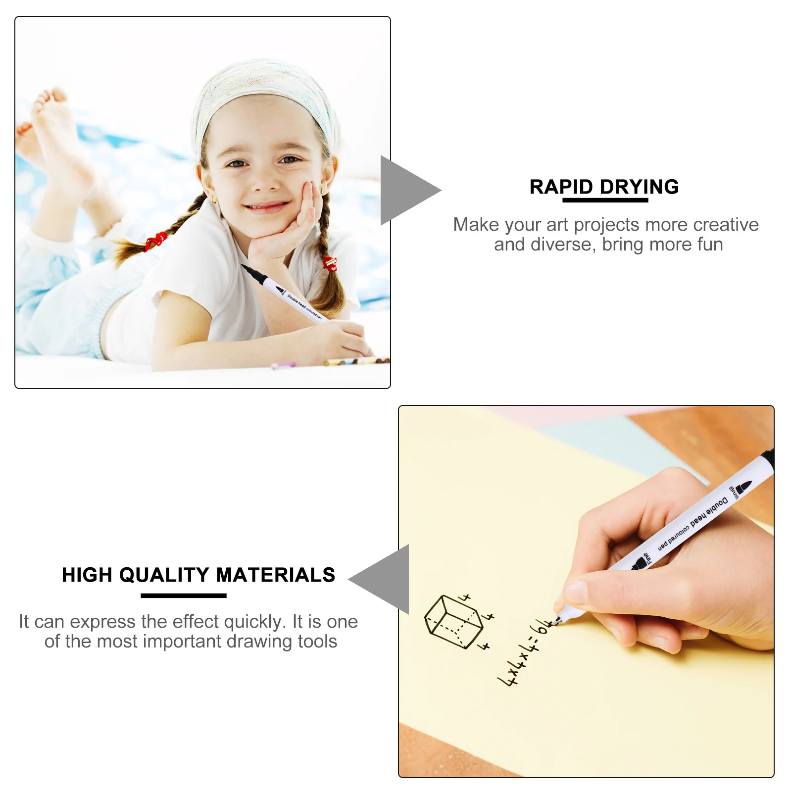 Набор маркеров, художественная цветная ручка на водной основе