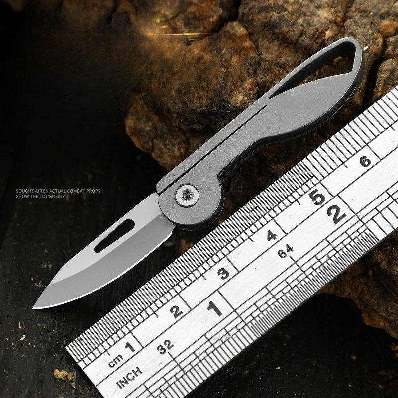 Высококачественный уличный складной мини-нож из титанового сплава - Фотография_4
