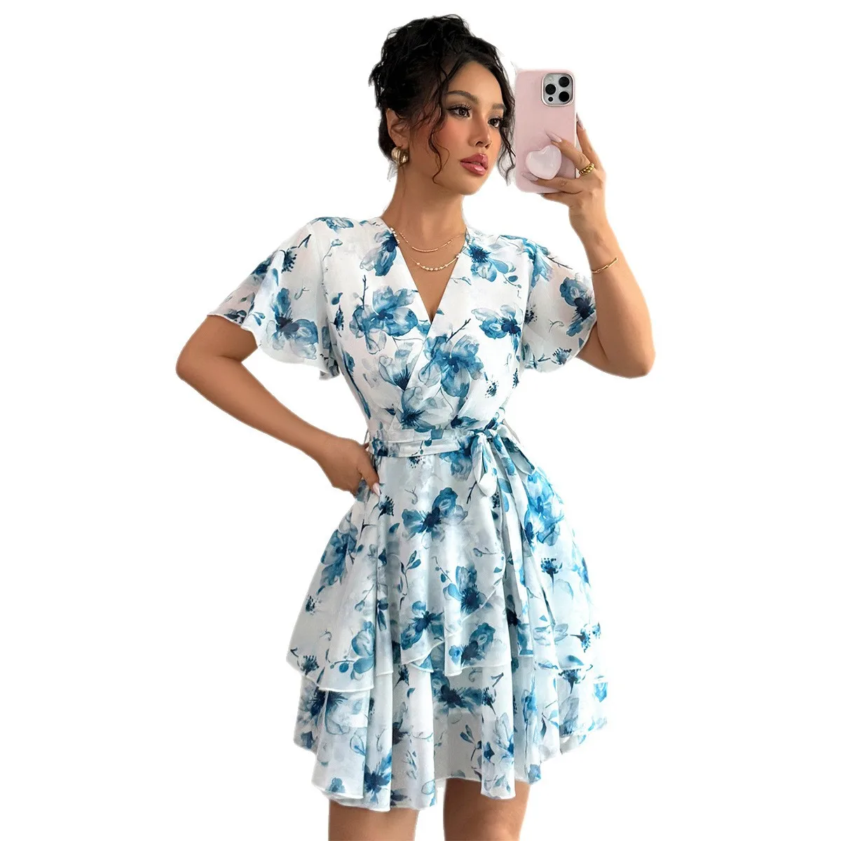 Платье с цветочным принтом - Фотография_6