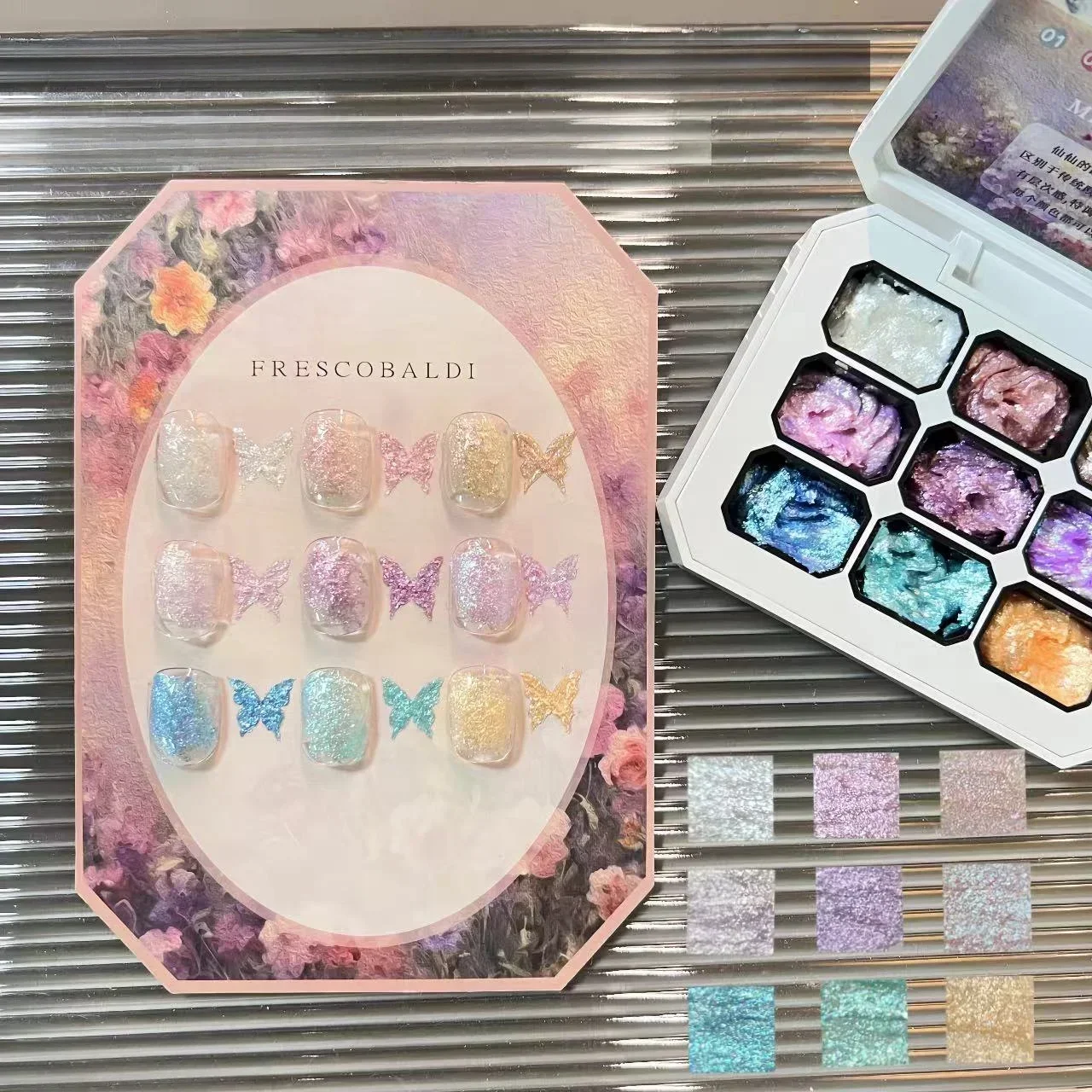 2 г x 9 цветов, порошок авроры - Фотография_3