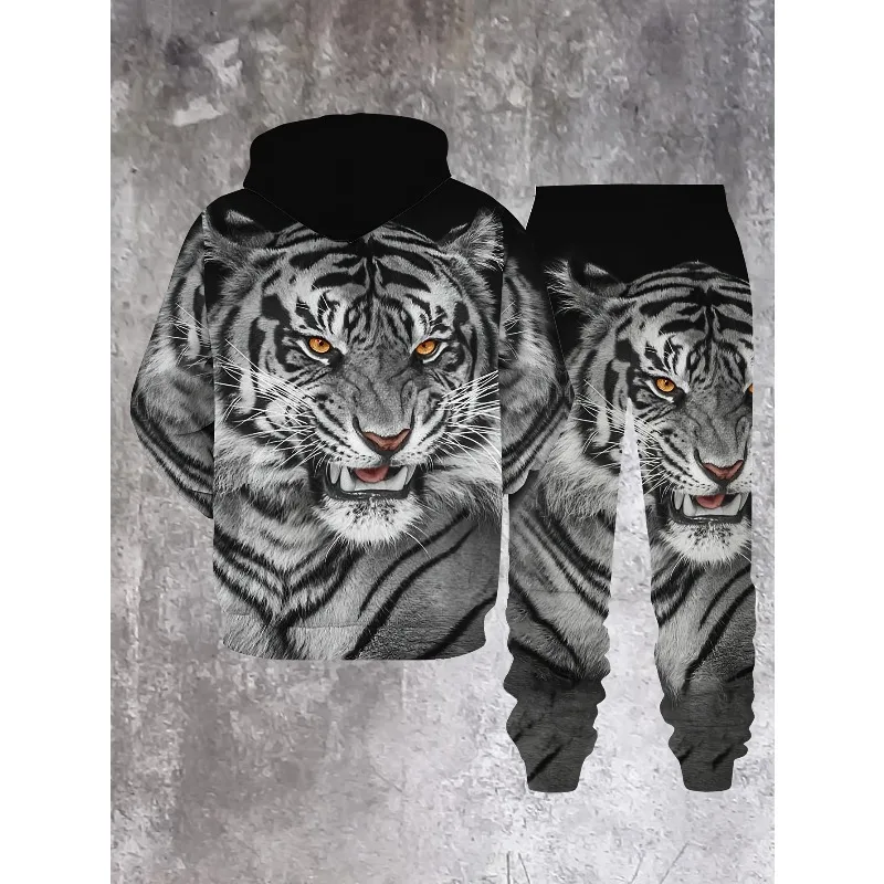 Men's casual 3d tiger print - Фотография_4