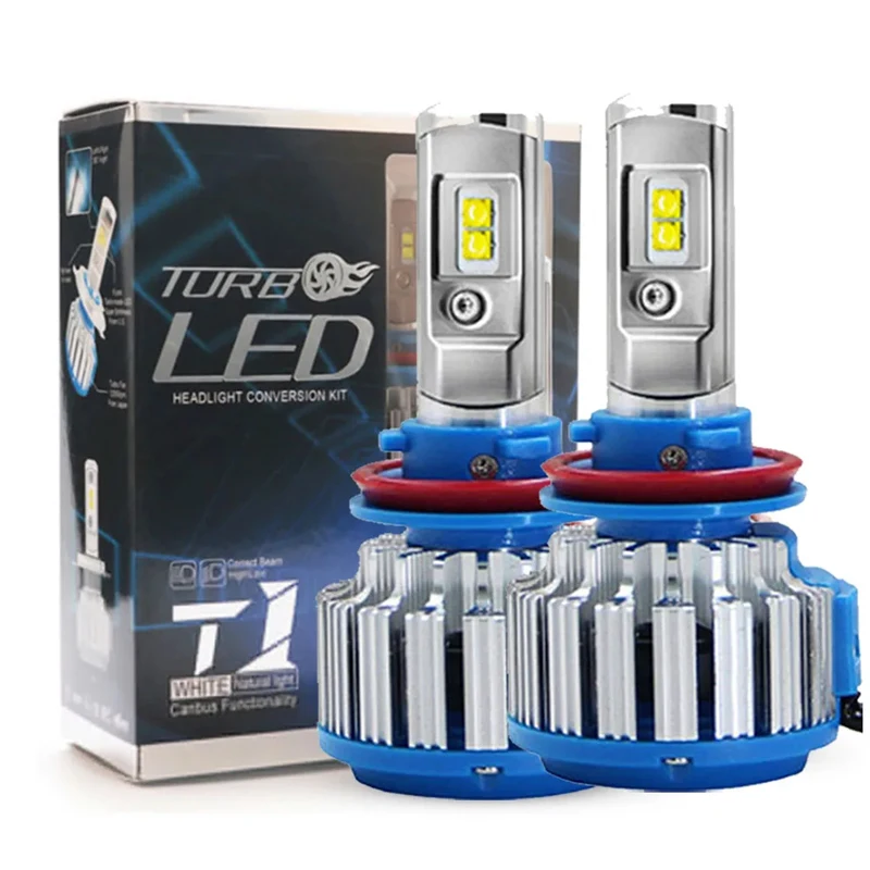Turbo led t1 h4 h7 светодиодная