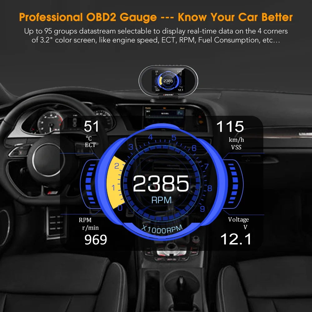 Встроенный компьютер kw206 obd2 - Фотография_2