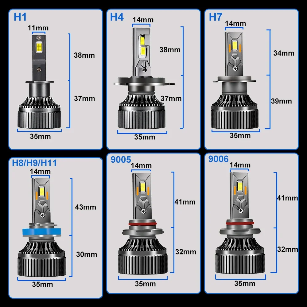 800000 lm canbus h4 h7 h1 led h8 - Фотография_6
