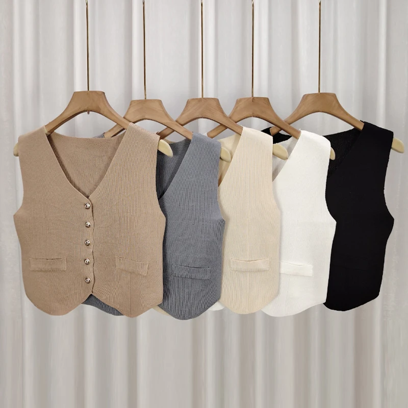 Французский винтажный жилет с v-образным вырезом - Фотография_2