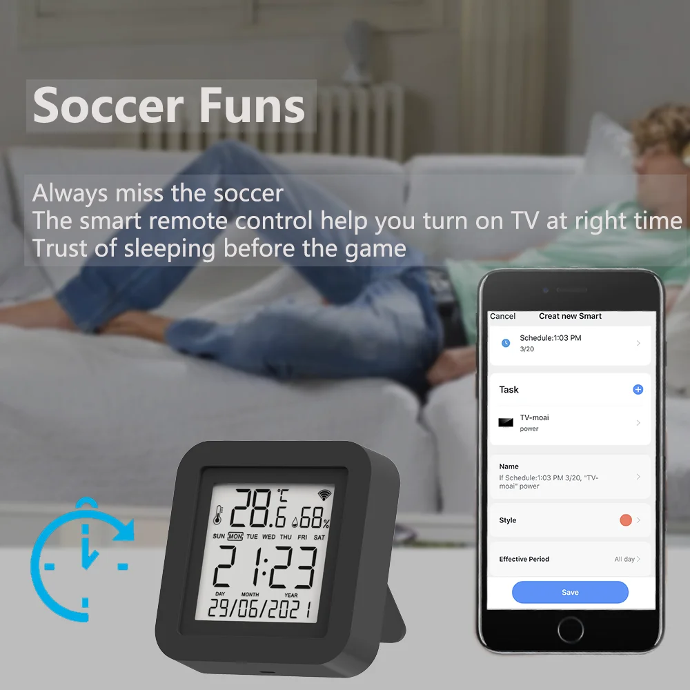 Smart tuya wi-fi ик-пульт дистанционного управления для кондиционера - Фотография_4
