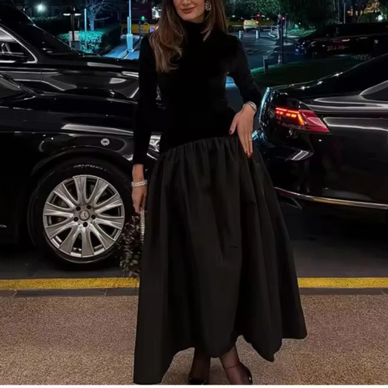 Вельветовое платье в европейском - Фотография_5