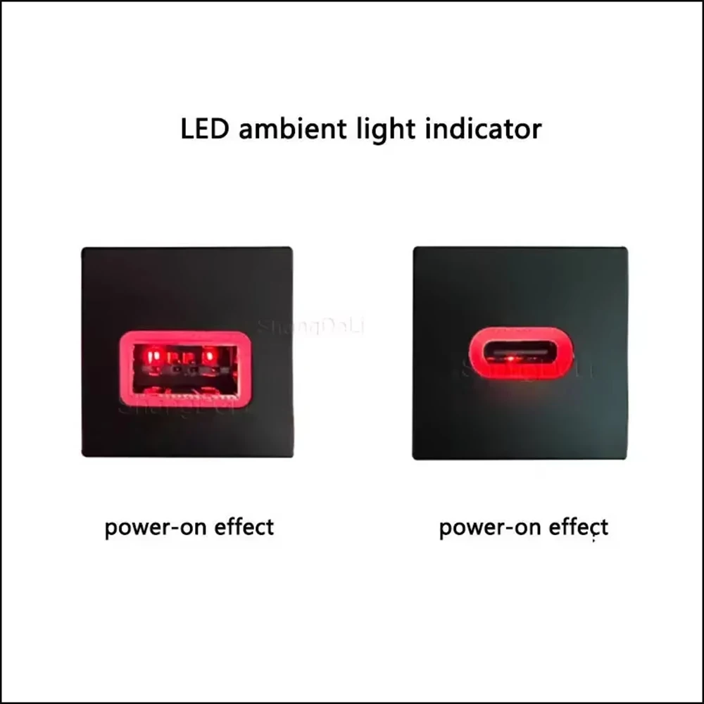Новое автомобильное usb-зарядное устройство с красным светодиодом pd - Фотография_3