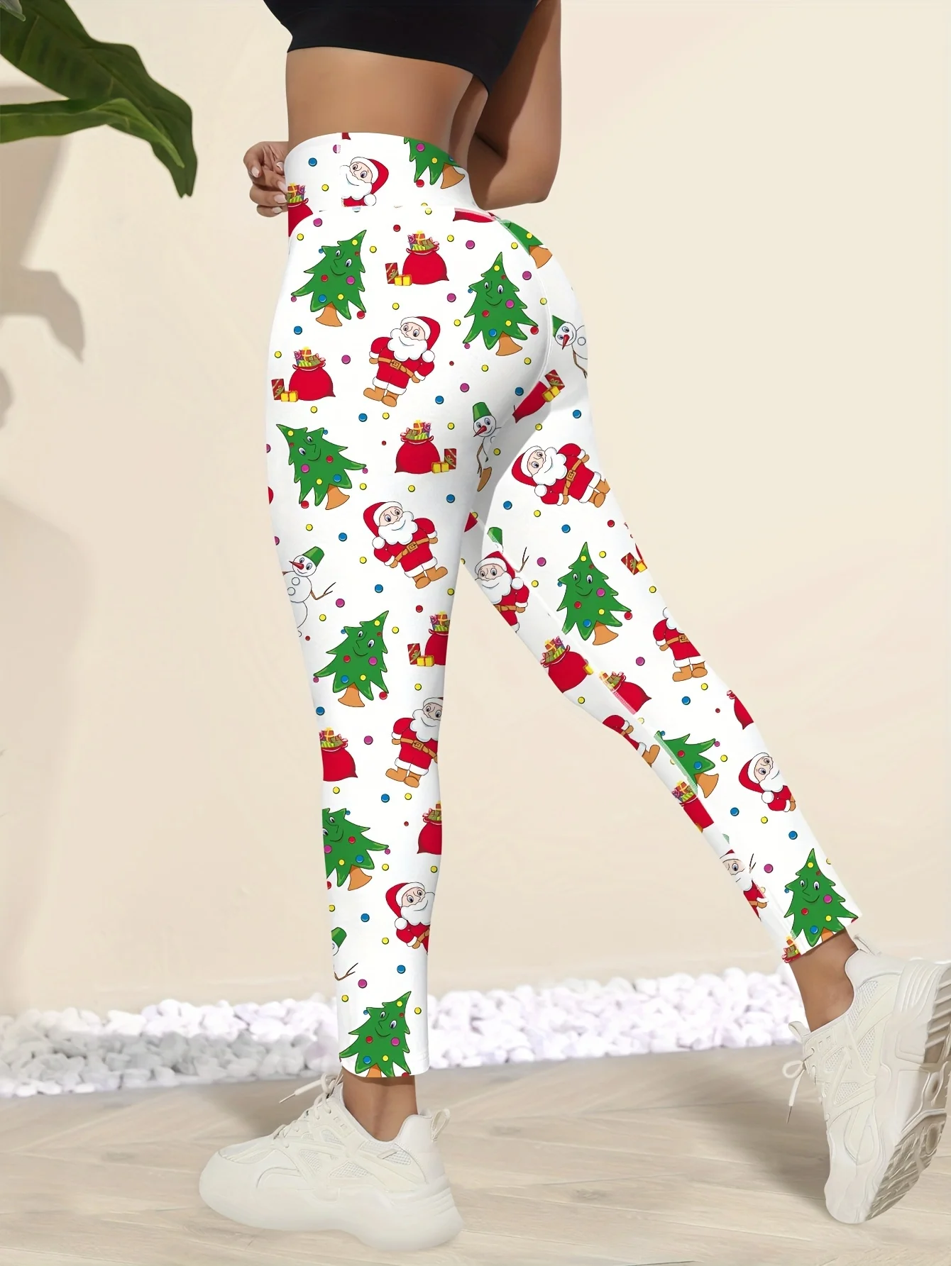 Женские модные рождественские штаны для йоги - Фотография_2