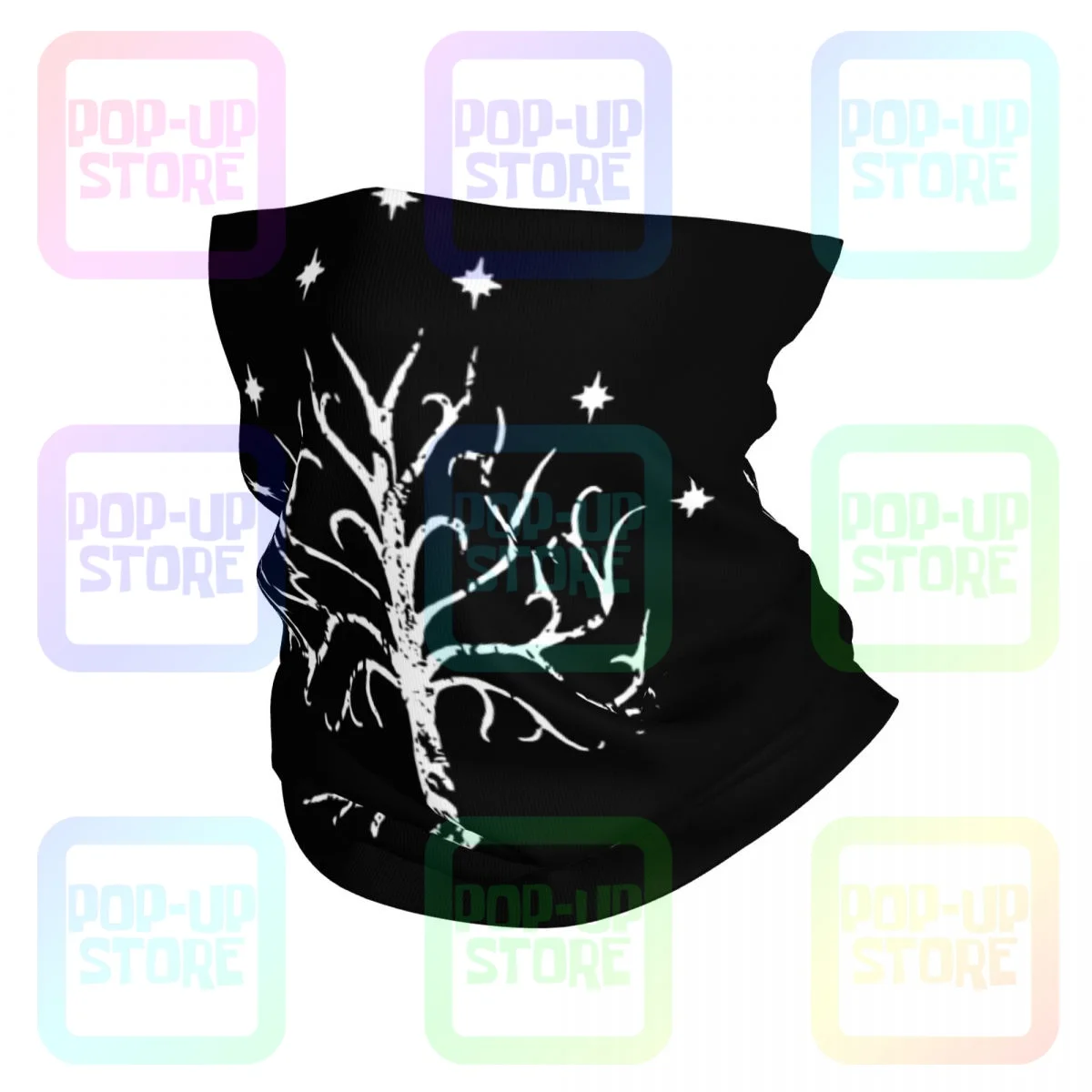 Белая бриллиантовая маска mordor для шеи средней земли