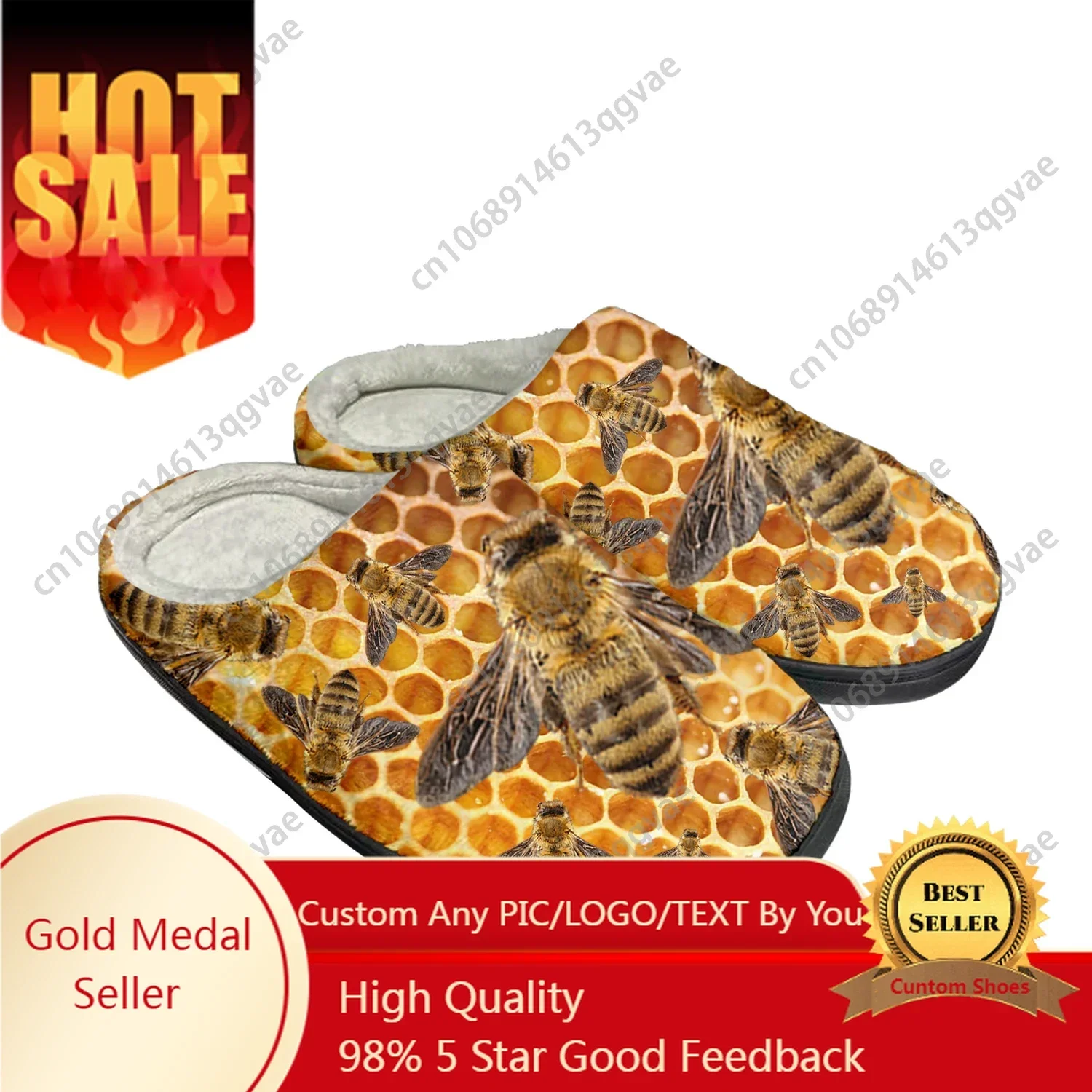 Домашние хлопковые тапочки bee honeybee на заказ